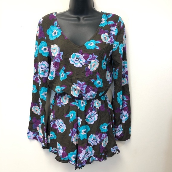 Altar'd STATE floral long sleeve romper - Picture 1 of 5